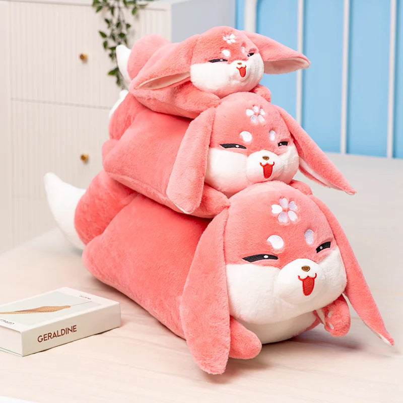 Amber the Kawaii Long Fox Body Snuggle Plush Cushion