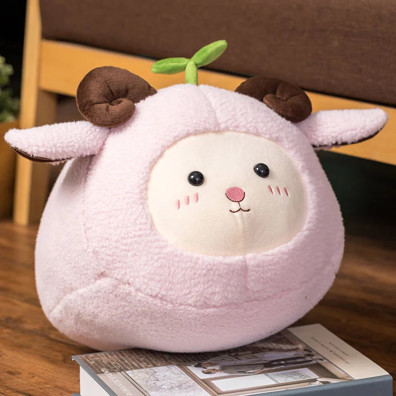 Woolly the Fat Shaped Sheep Goat Soft Plush Pillow