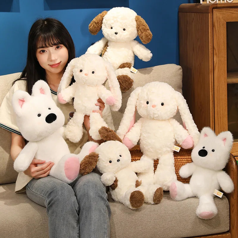Biscuit the Kawaii Running Rabbit Puppy Westie Snuggle Plushie