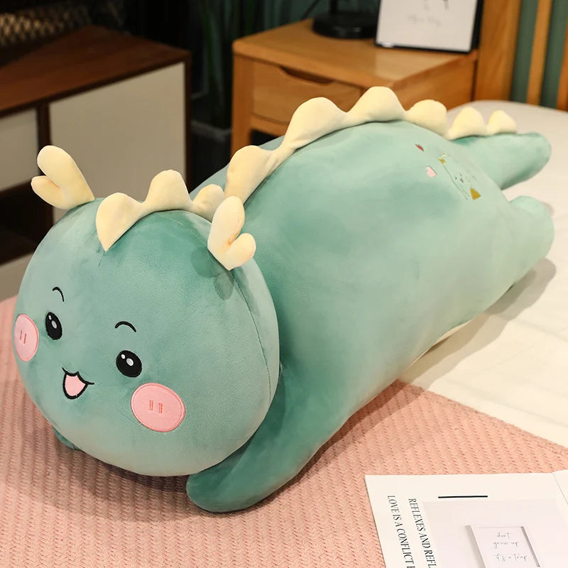 Long Snuggly Kawaii Dinosaur Dragon Plushie Pillow