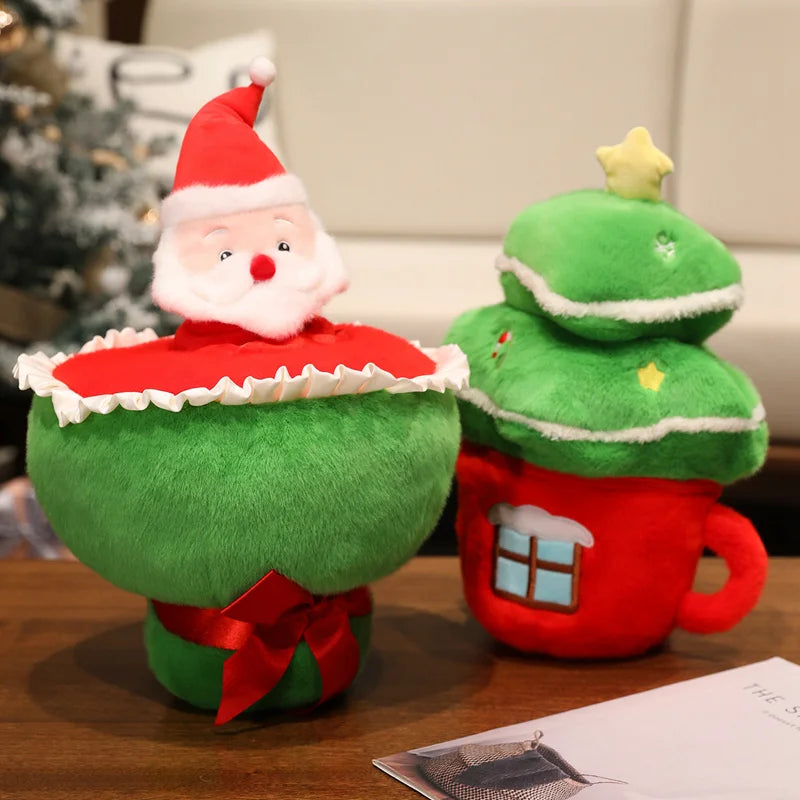 Piney the Christmas Tree Santa House Plush Pillow