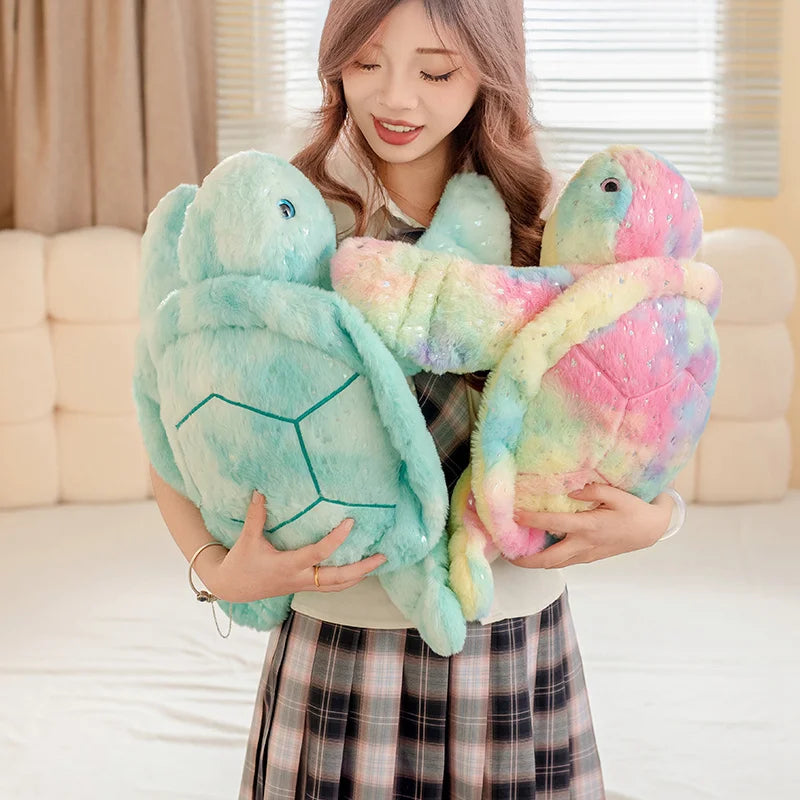Colorful Chubby Turtle Kawaii Plushie Pillow