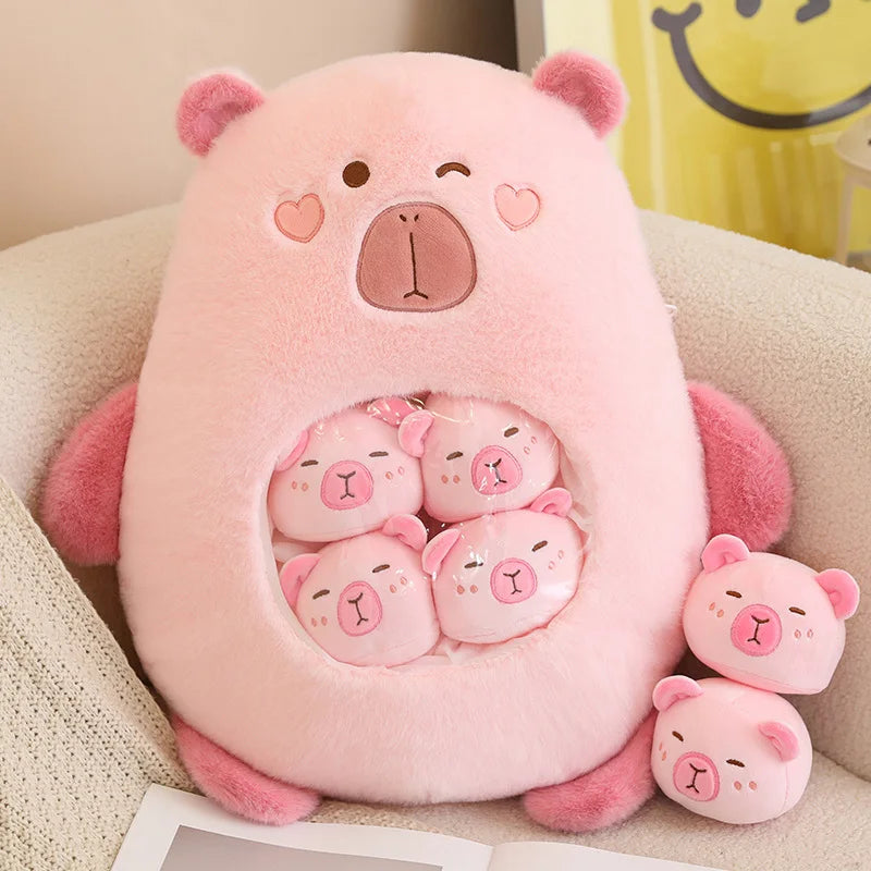 Capy the Squishy Six-Ball Capybara Bag Plush
