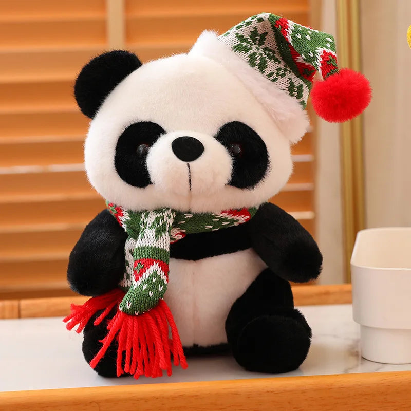 Panda the Christmas Dressed Holding Gifts Bear Plushie