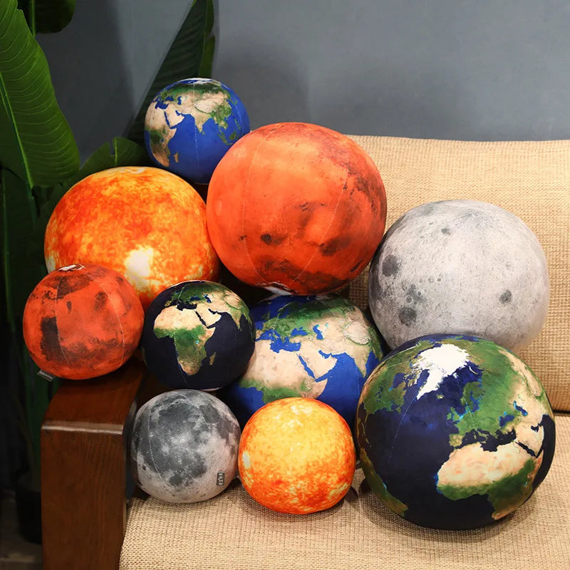 Cosmo the Kawaii Simulation Earth Moon Sun Planet Plush Pillow