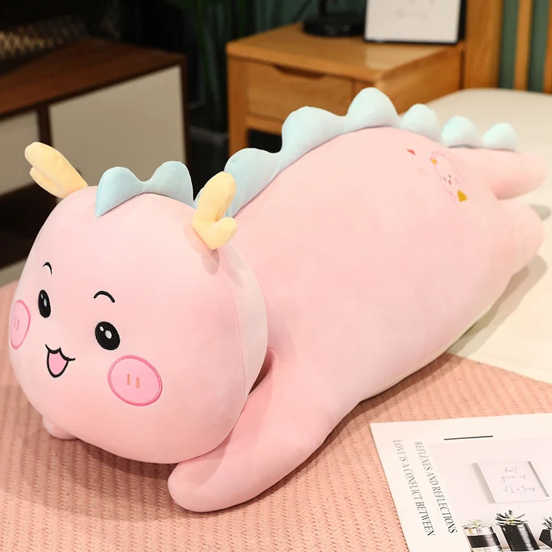 Long Snuggly Kawaii Dinosaur Dragon Plushie Pillow