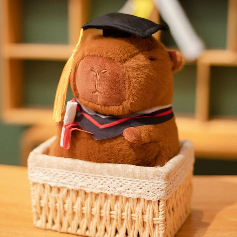 Capy the Graduation Doctor Hat Capybara Plush Pillow