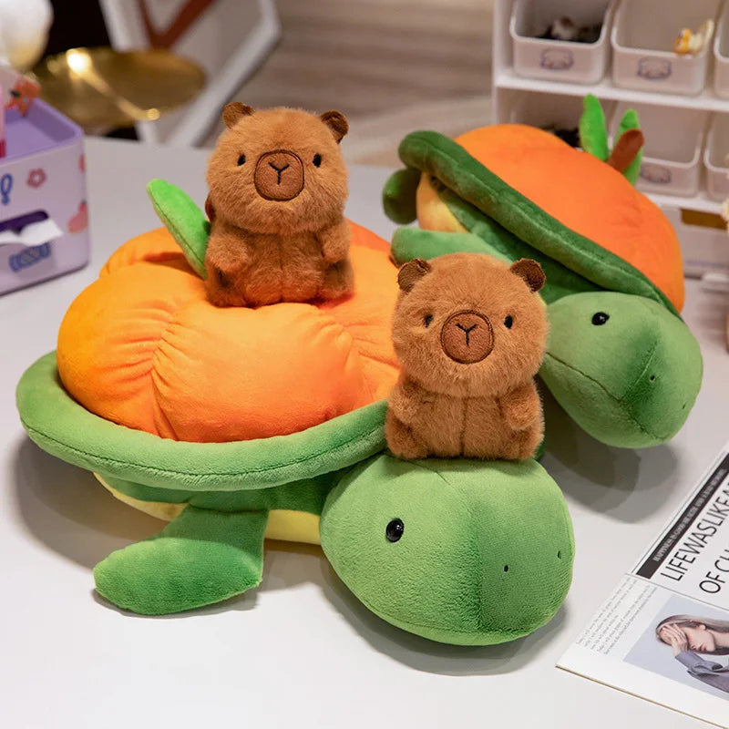 Shelly the Kawaii Capybara Turtle Backpack Snuggle Plushie
