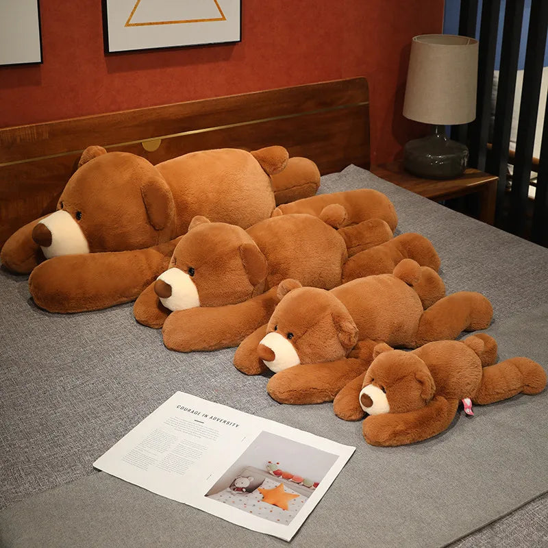 Snoozy the Downy Lying Bear Snuggle Pillow