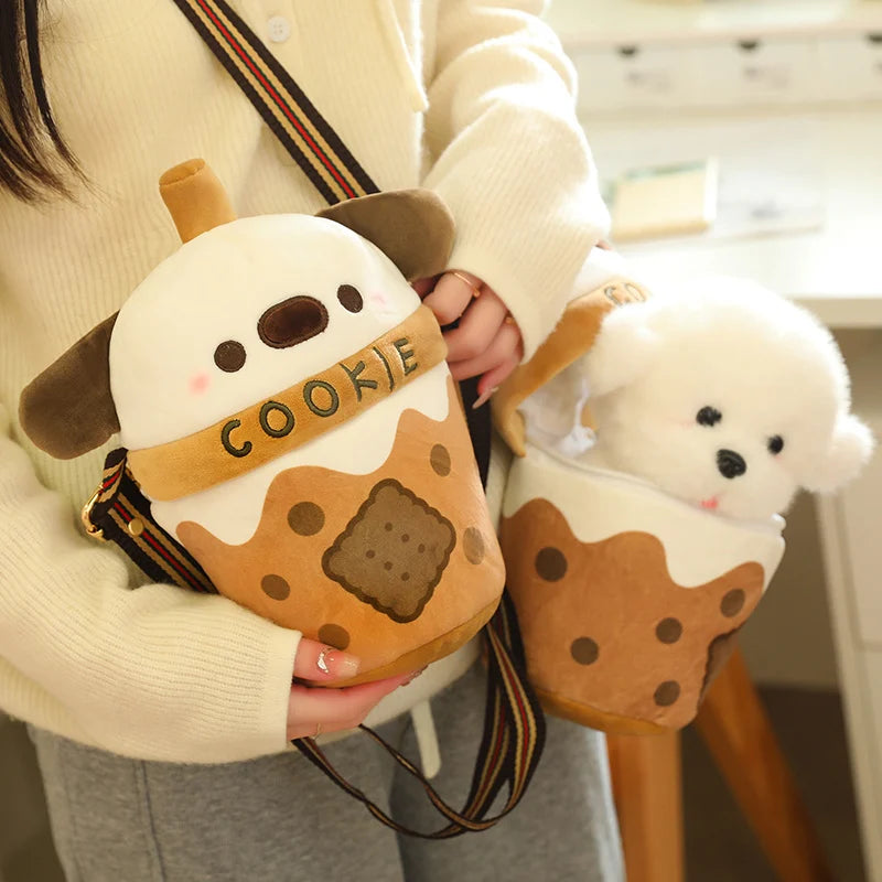 Boba the Kawaii Bubble Tea Teacup Puppy Snuggle Plushie