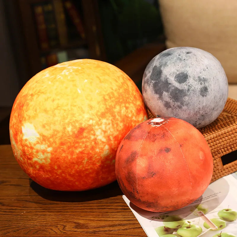 Cosmo the Kawaii Simulation Earth Moon Sun Planet Plush Pillow