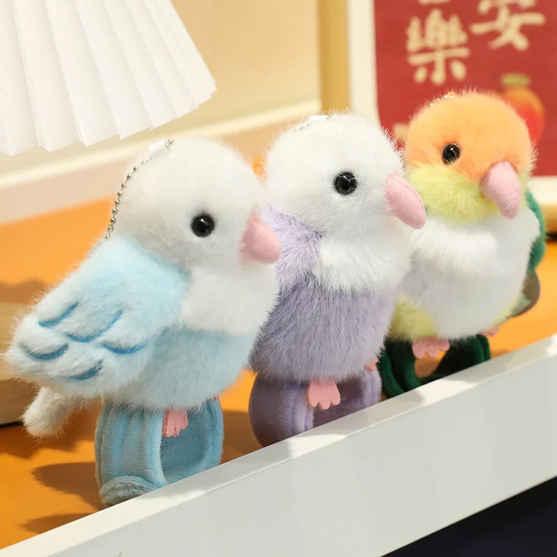 Polly the Kawaii Slap Band Parrot Bird Keychain Plushie