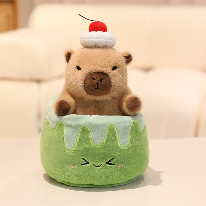 Croissant Cosplay Kawaii Capybara Snuggle Plushie