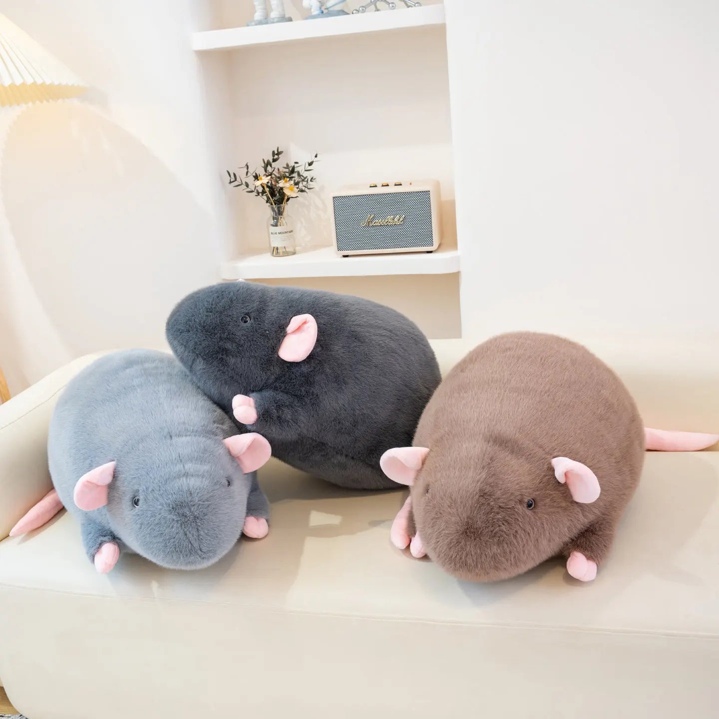 Squeaky the Soft Grey Mouse Plush