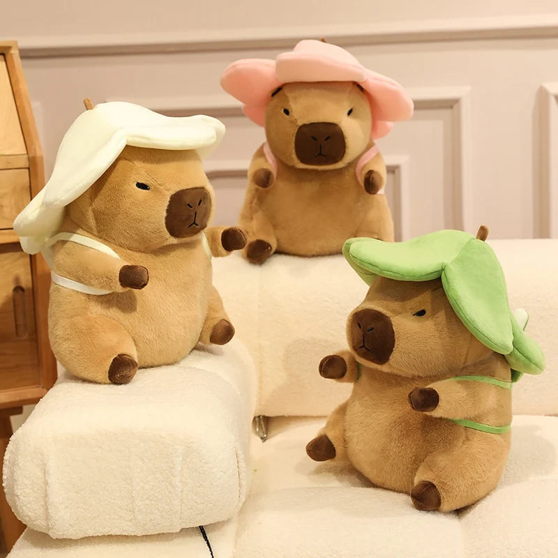 Chunky Dressed Capybara with Backpack Kawaii Plushie