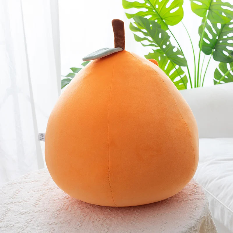 Donut the Chubby Orange Cat Kawaii Fruit Plush Pillow