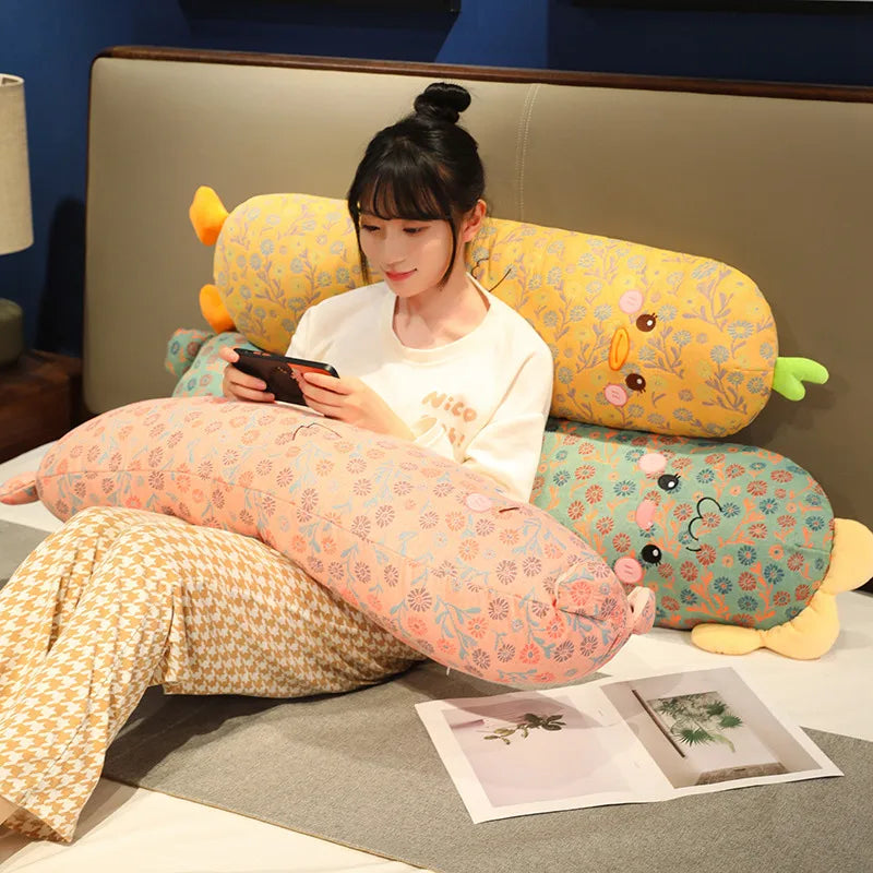 Long Sleepy Animal Plush Pillow Collection