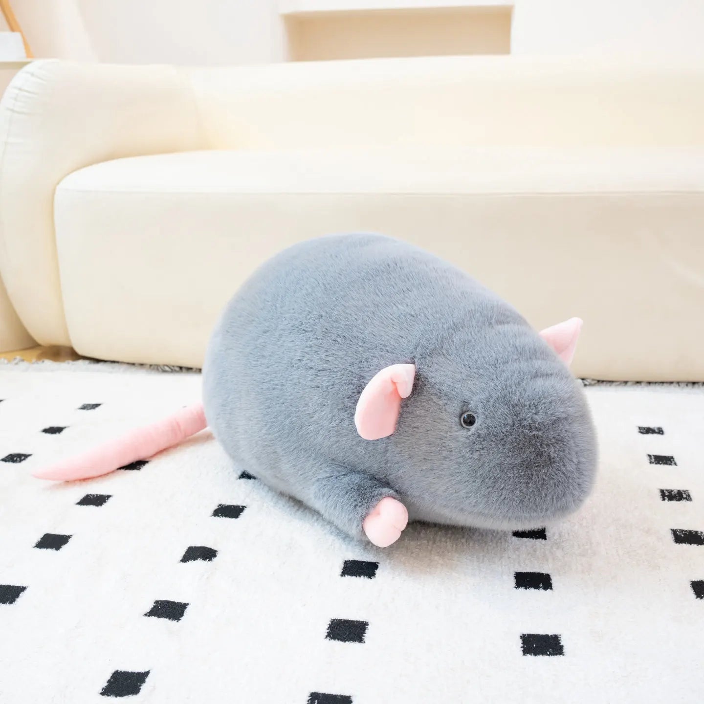 Squeaky the Soft Grey Mouse Plush