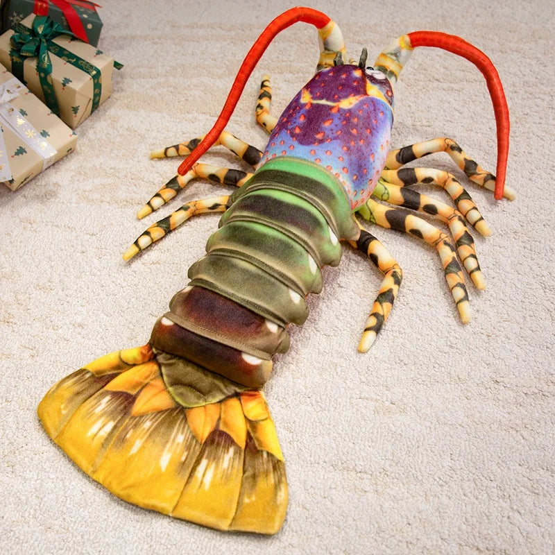 Clawdia the Kawaii Vivid Colorful Lobster Snuggle Plush Pillow