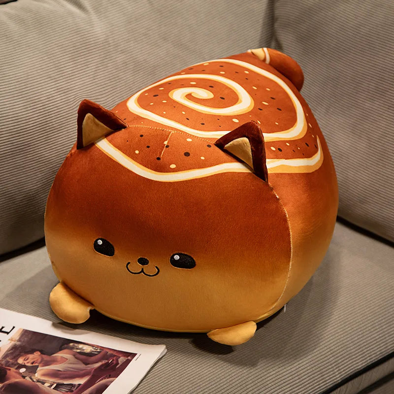 Toasty the Kawaii Bread Cat Snuggle Pillow Plush