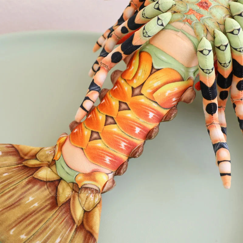 Clawdia the Vivid Colorful Lobster Throw Pillow Plush