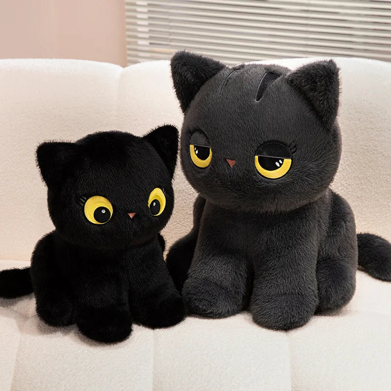 Shadow the Sitting Black Cat Snuggle Pillow
