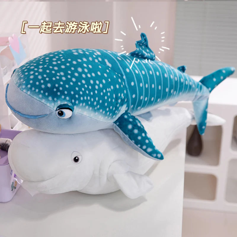 Lifelike Ocean Whale & Shark Snuggle Plushie