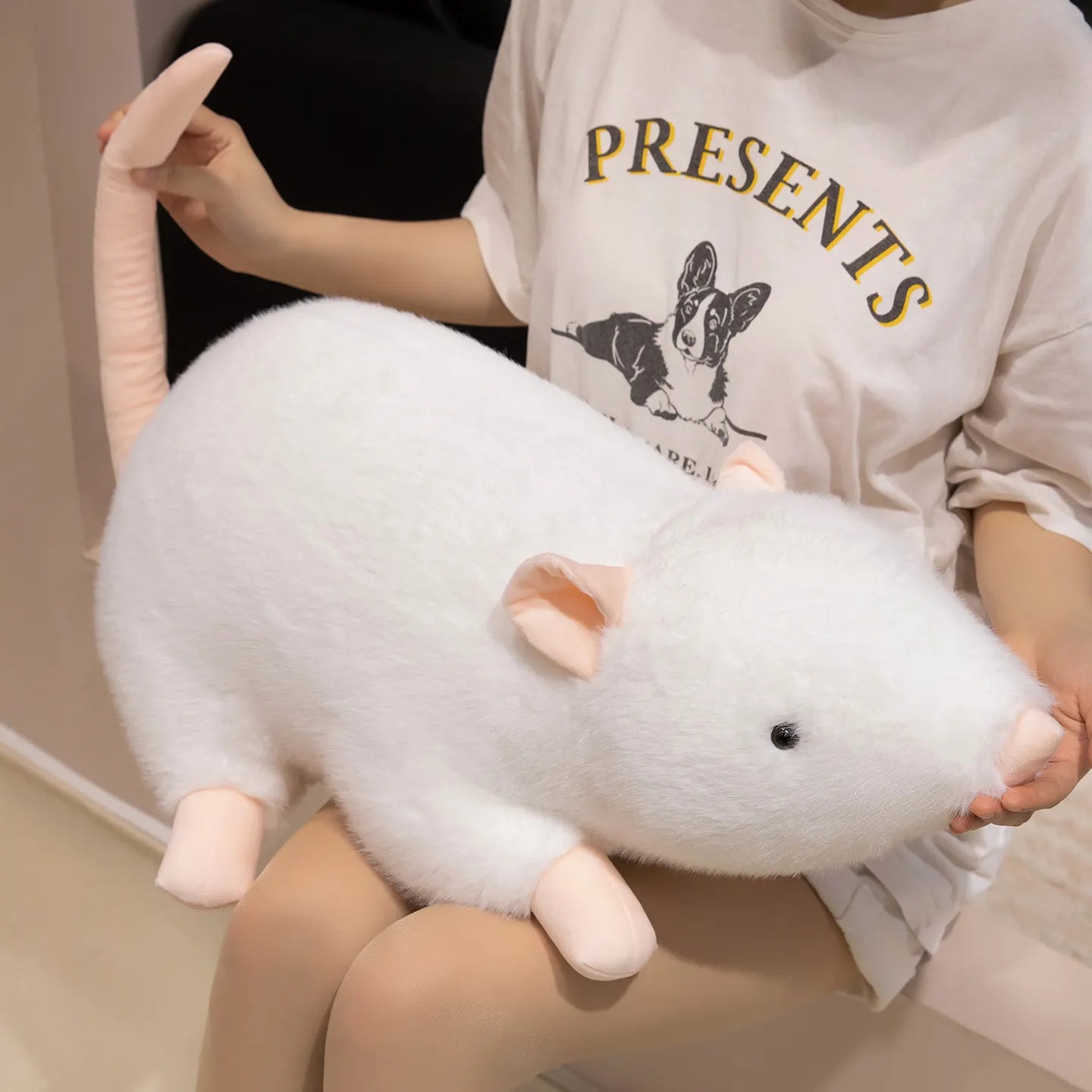 Squeaky the Kawaii Simulated Mouse Rat Plushie