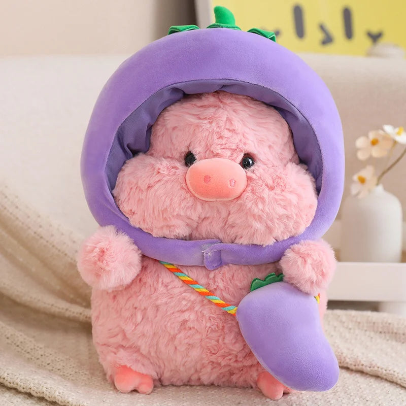 Piggy the Veggie Hat Bread Carrot Pumpkin Pig Plushie