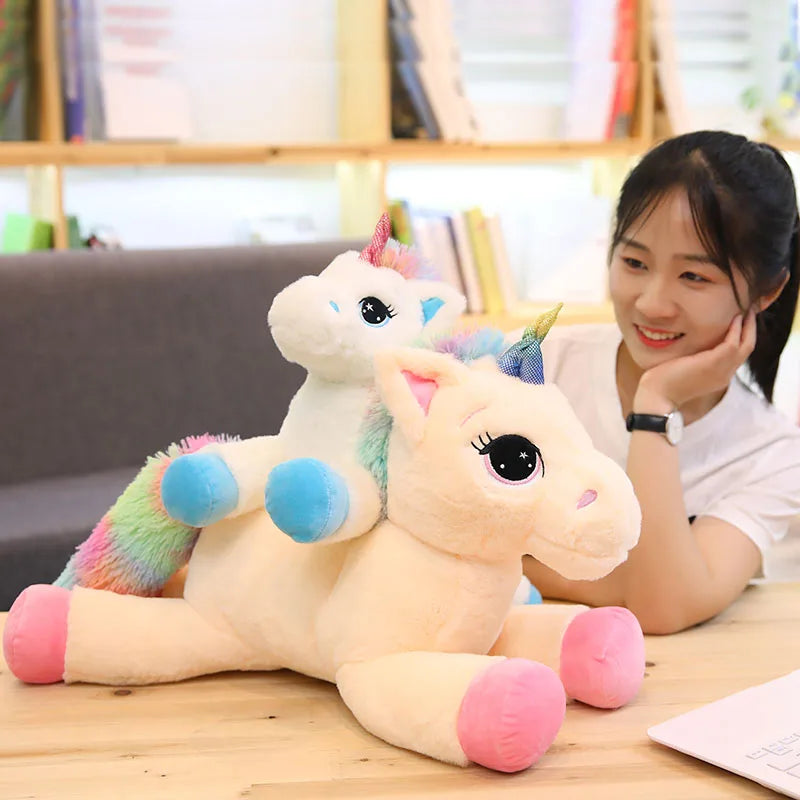 Dreamy Rainbow Unicorn Kawaii Horse Plush
