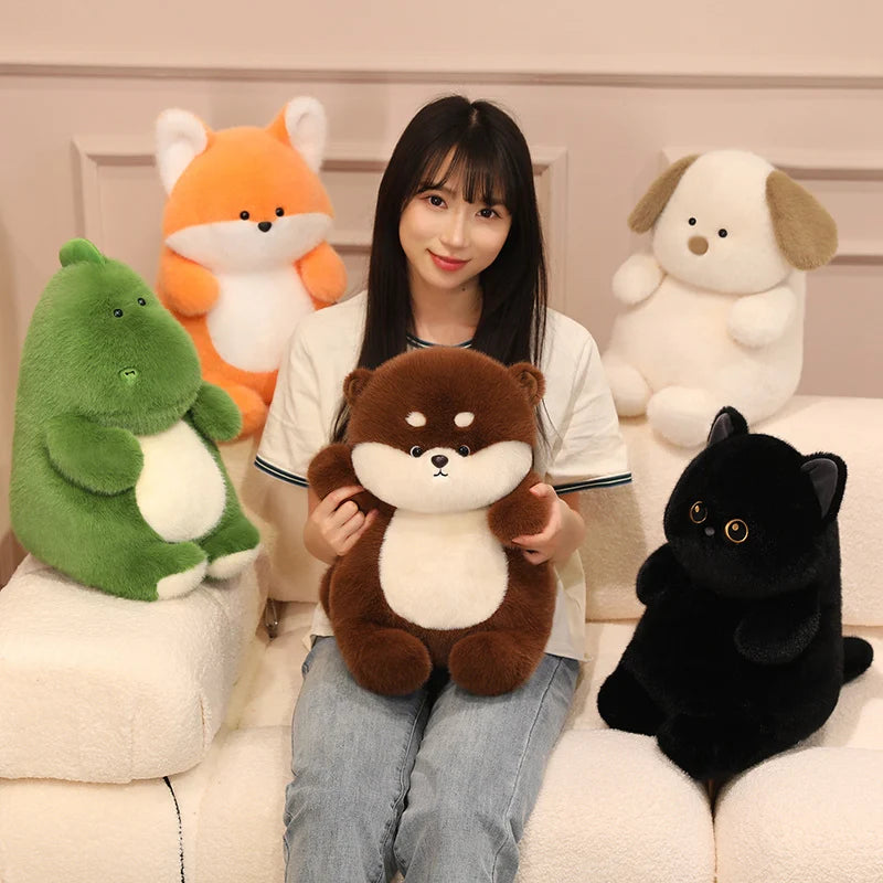 Fluffy Fox Puppy Black Cat Dino Beaver Plush Plushie