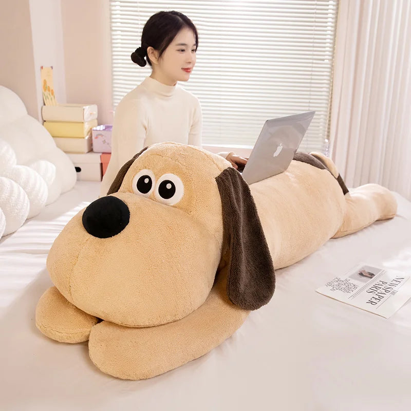Biscuit the Giant Long Soft Dog Snuggle Plush Pillow