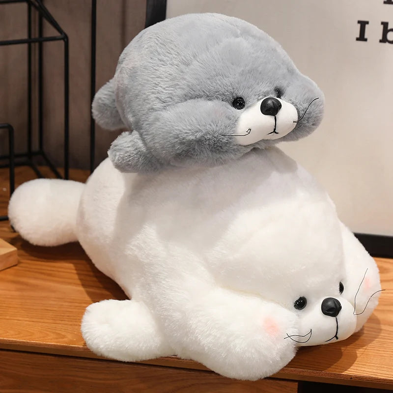 Sandy the Hairy Lying Seal Soft Plush Cushion