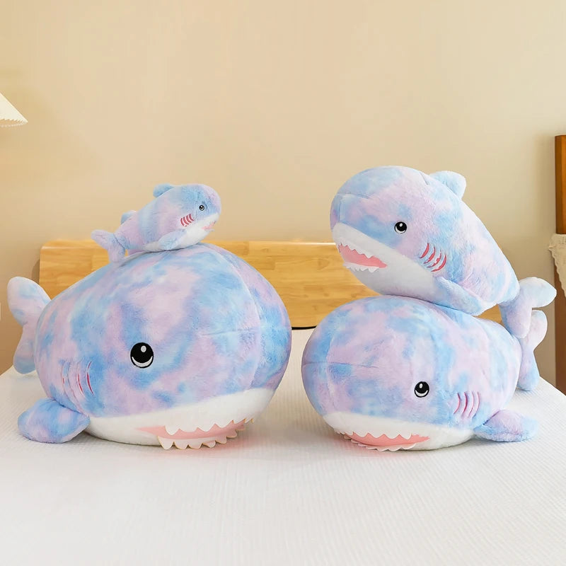 Wiggly Rainbow Shark Snuggle Plushie