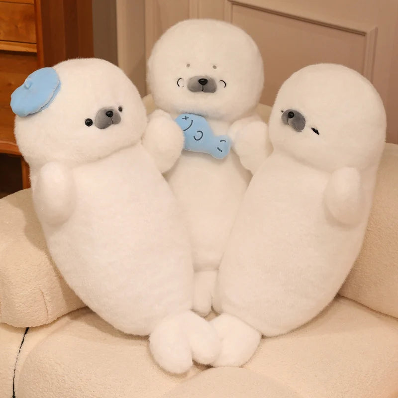 Otis the Lifelike Kawaii Seal Sea Otter Snuggle Plush Pillow