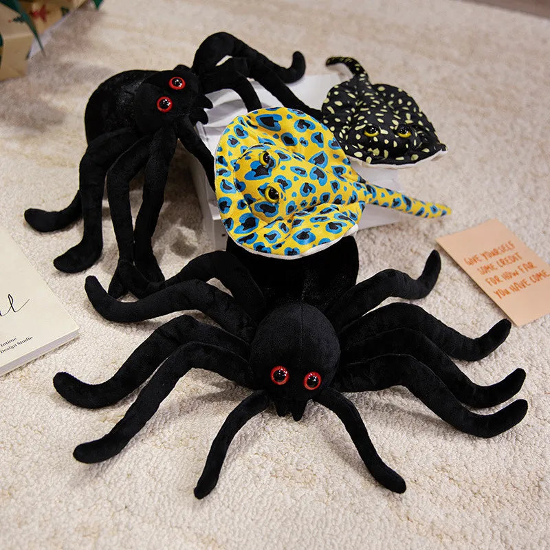 Spooky the Lifelike Kawaii Spider Stingray Halloween Plushie