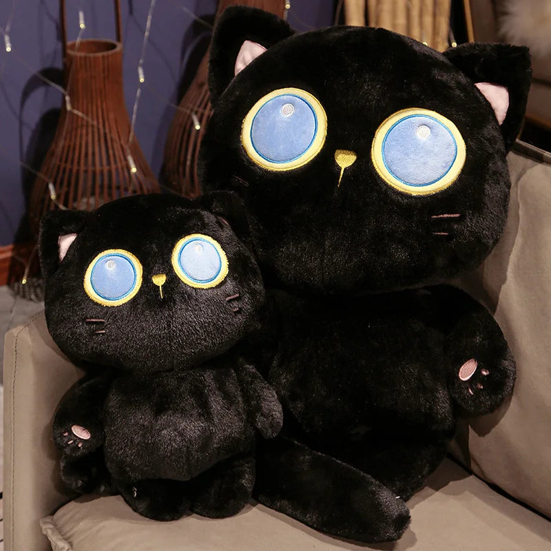 Midnight the Brooding Kawaii Black Cat Plushie