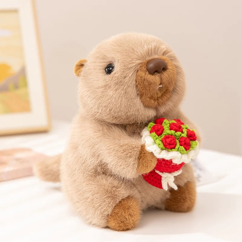 Blossom Bouquet Hugging Bunny Plushie
