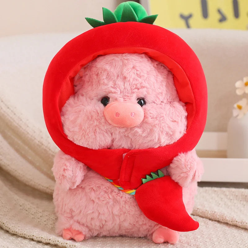 Piggy the Veggie Hat Bread Carrot Pumpkin Pig Plushie