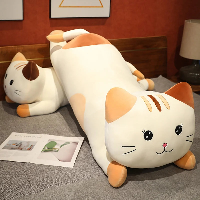 Squishy the Kawaii Lying Cat Plush Pillow