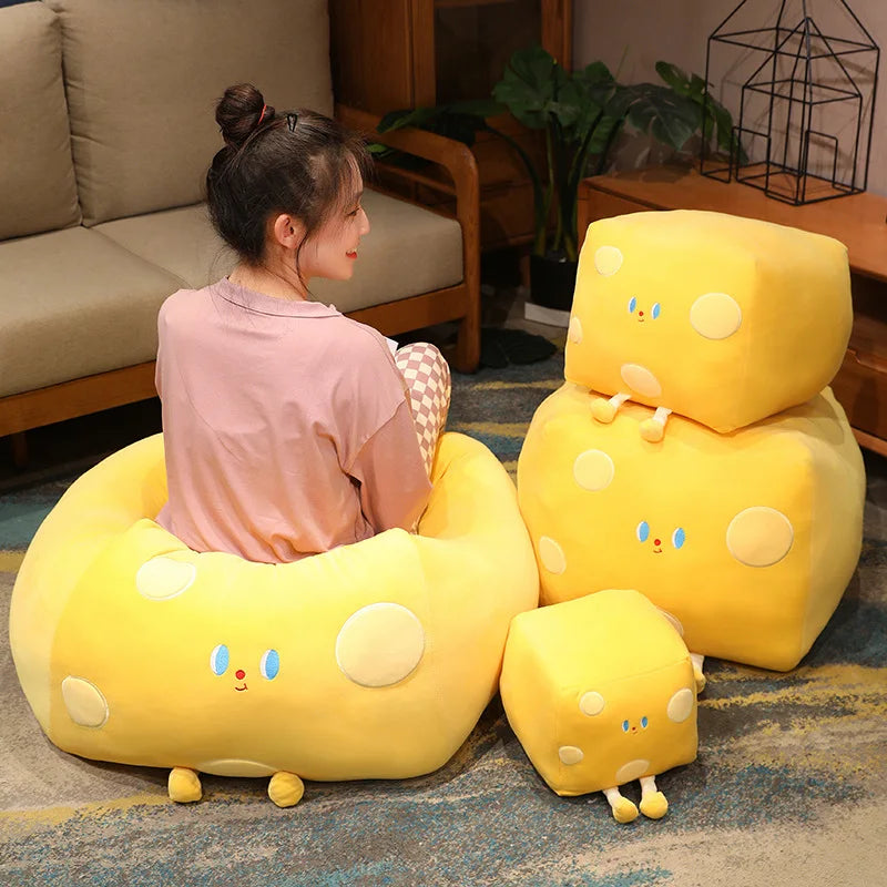Cheeky Cheese & Butter Kawaii Plushie Pillow