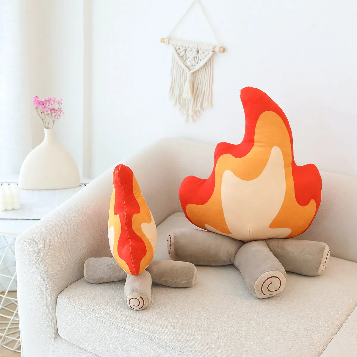 Blaze the Soft Simulation Bonfire Floor Cushion