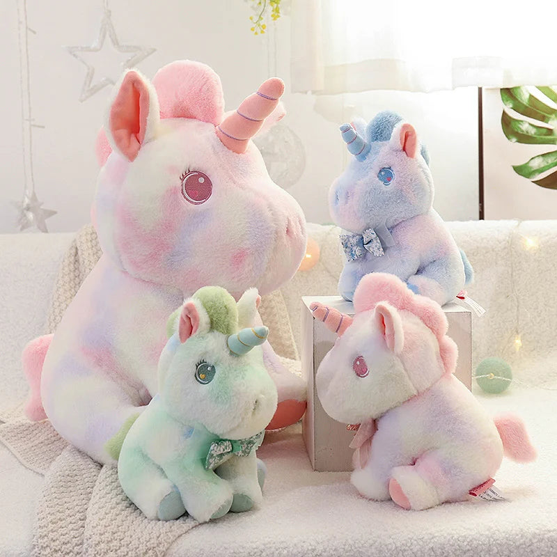 Sparkle the Colorful Rainbow Unicorn Horse Plush Pillow