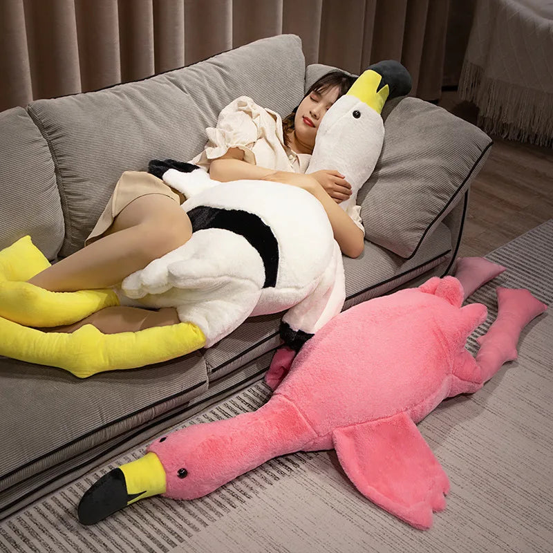 Flamingo the Giant Soft Heart-Shaped Leg Plush Pillow