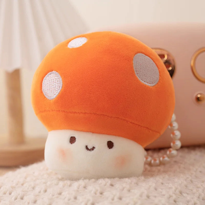 Mushy the Kawaii Squeezable Rainbow Mushroom Pendant Plush