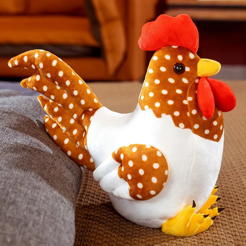 Clucky the Simulation Stuffed Rooster Chicken Plushie