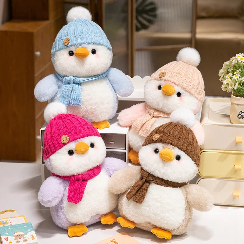 Hatty the Kawaii Hat-Wearing Penguin Snuggle Plush Pillow