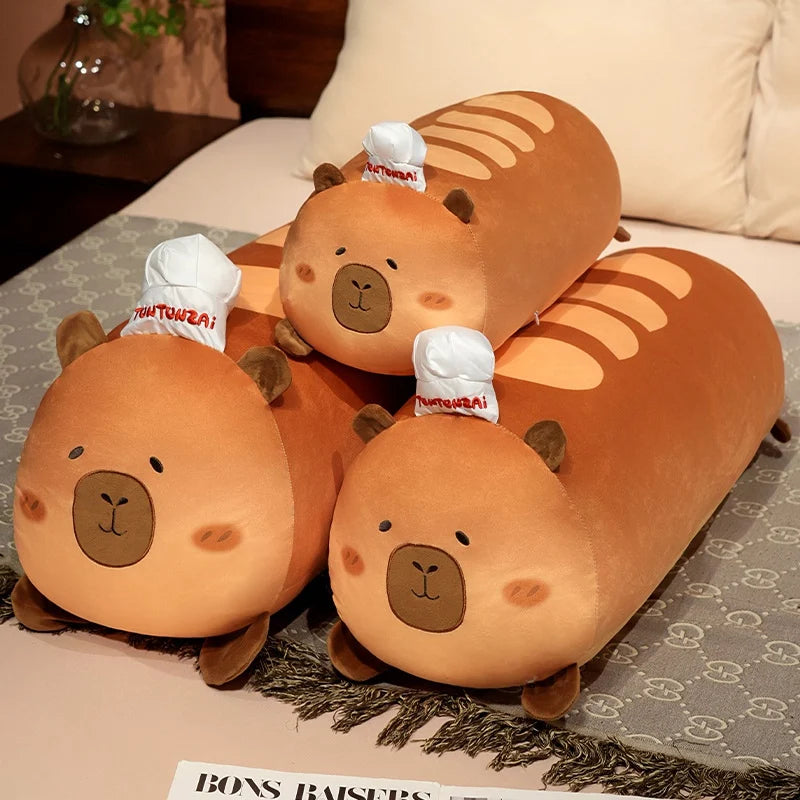 Capy the Kawaii Bread Capybara Soft Food Snuggle Plush Pillow