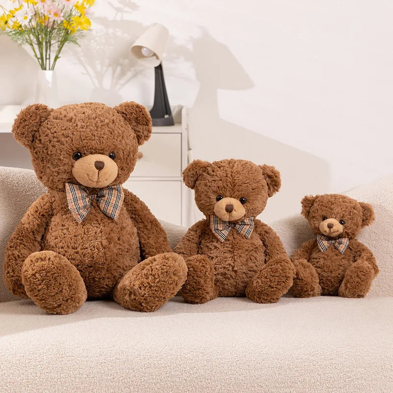 Cozy Bow Tie Bear Kawaii Snuggle Plush Pillow
