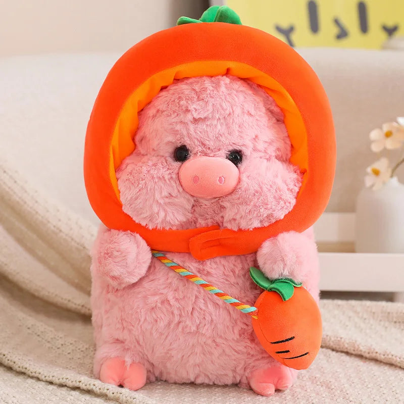 Piggy the Veggie Hat Bread Carrot Pumpkin Pig Plushie